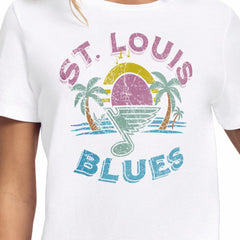 St. Louis Blues Starter Women's Tonal Beach T-Shirt - White T-shirts