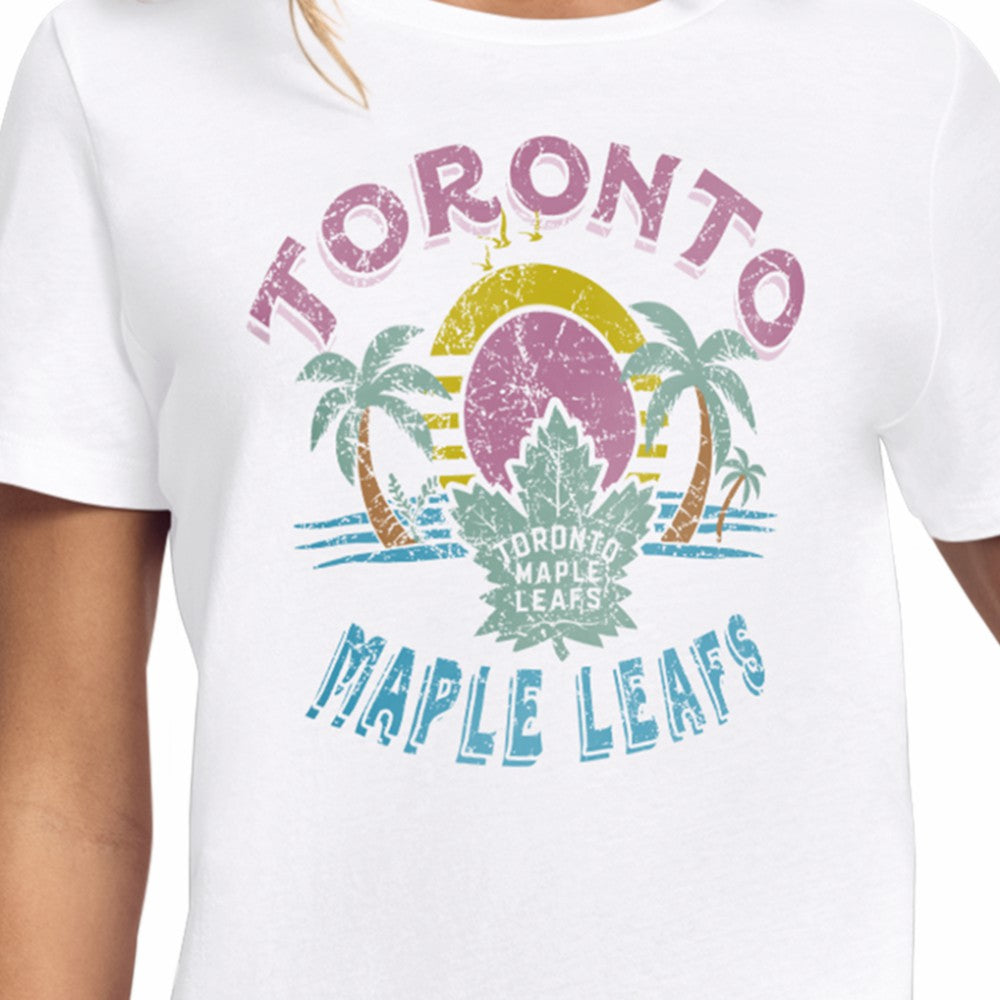 Toronto Maple Leafs Starter Women's Tonal Beach T-Shirt - White T-shirts