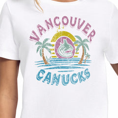 Vancouver Canucks Starter Women's Tonal Beach T-Shirt - White T-shirts