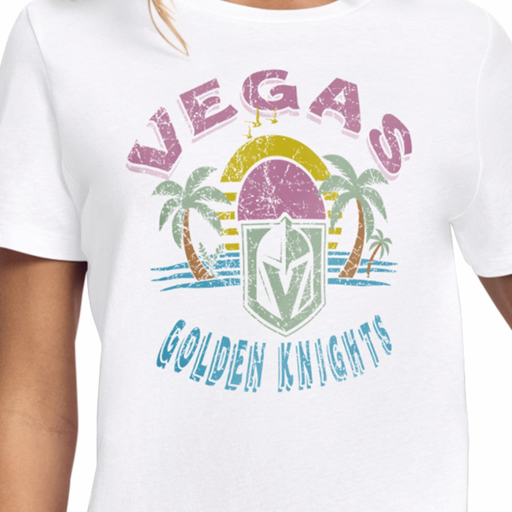 Vegas Golden Knights Starter Women's Tonal Beach T-Shirt - White T-shirts