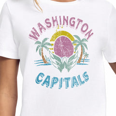 Washington Capitals Starter Women's Tonal Beach T-Shirt - White T-shirts