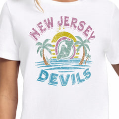 New Jersey Devils Starter Women's Tonal Beach T-Shirt - White T-shirts