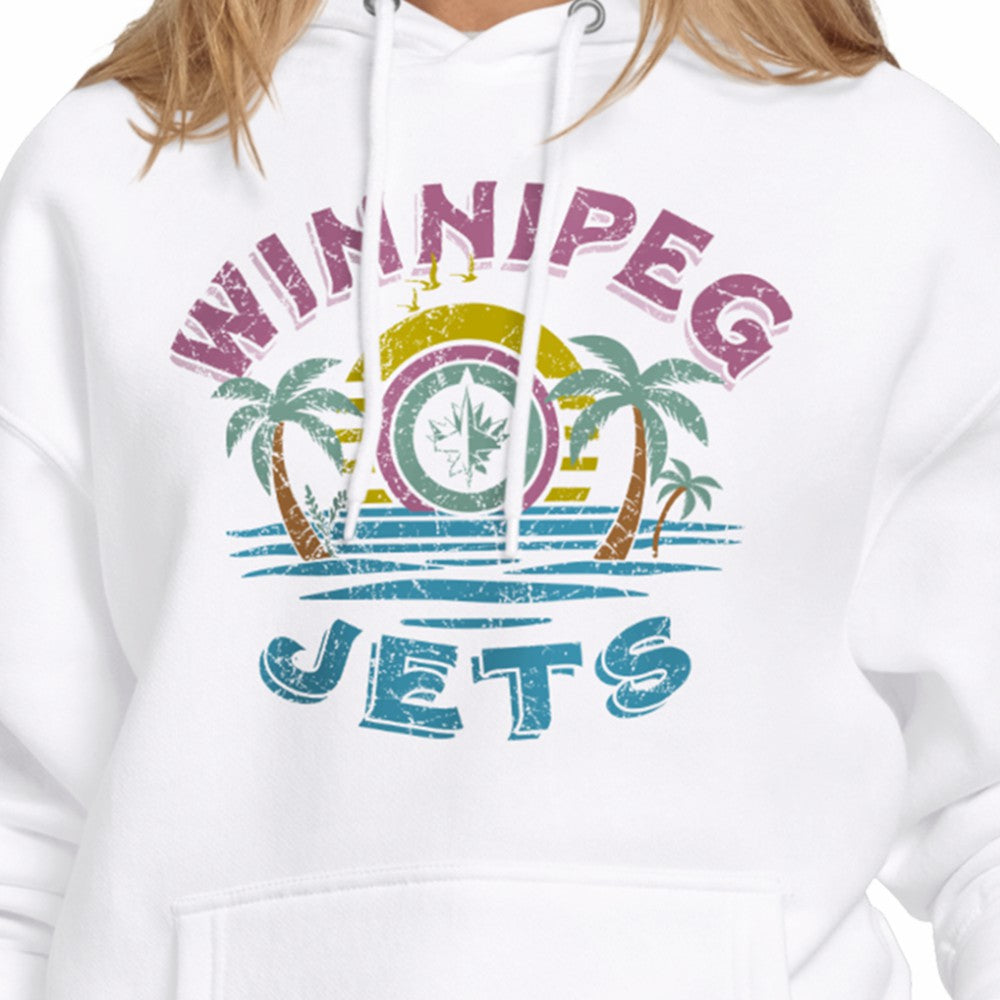 Winnipeg Jets Starter Women's Tonal Beach Hoodie - White Hoodies