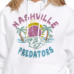 Nashville Predators Starter Women's Tonal Beach Hoodie - White Hoodies