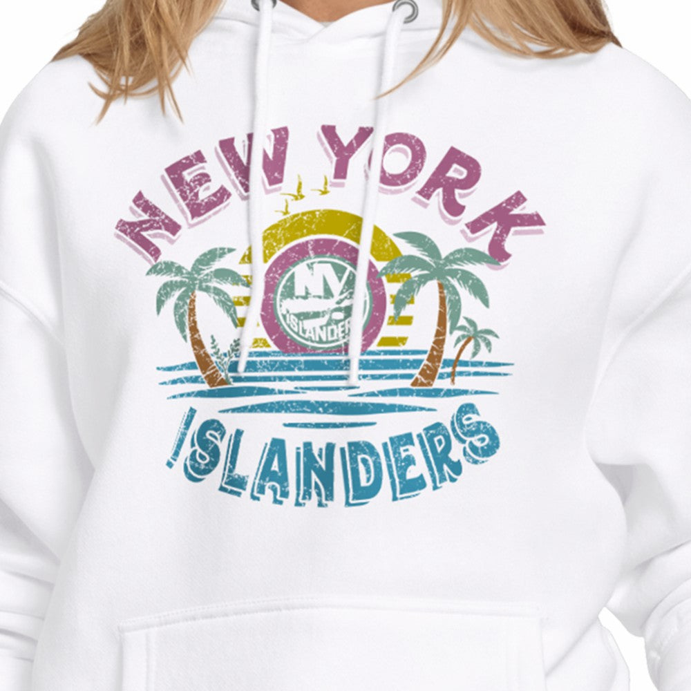 New York Islanders Starter Women's Tonal Beach Hoodie - White Hoodies