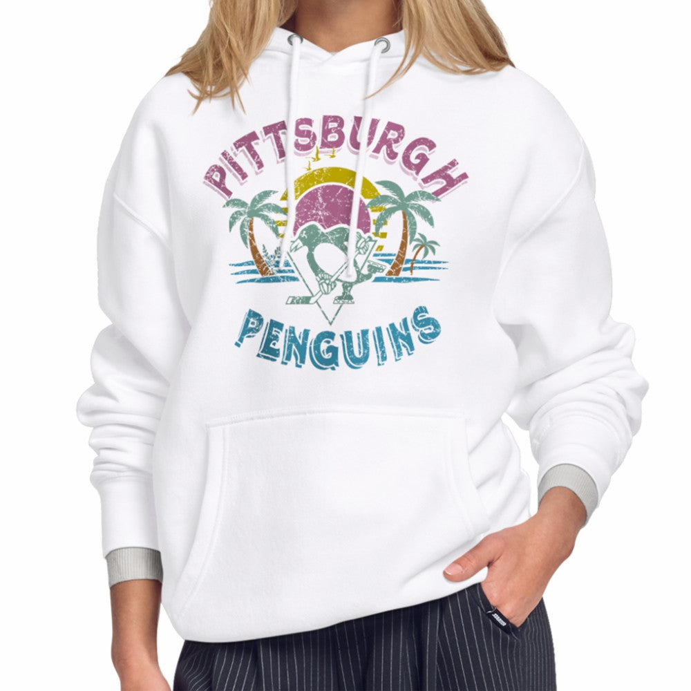 Pittsburgh Penguins Starter Women's Tonal Beach Hoodie - White Hoodies