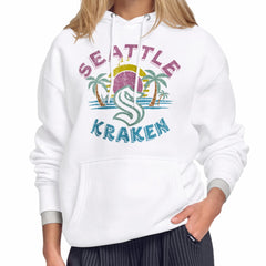 Seattle Kraken Starter Women's Tonal Beach Hoodie - White Hoodies