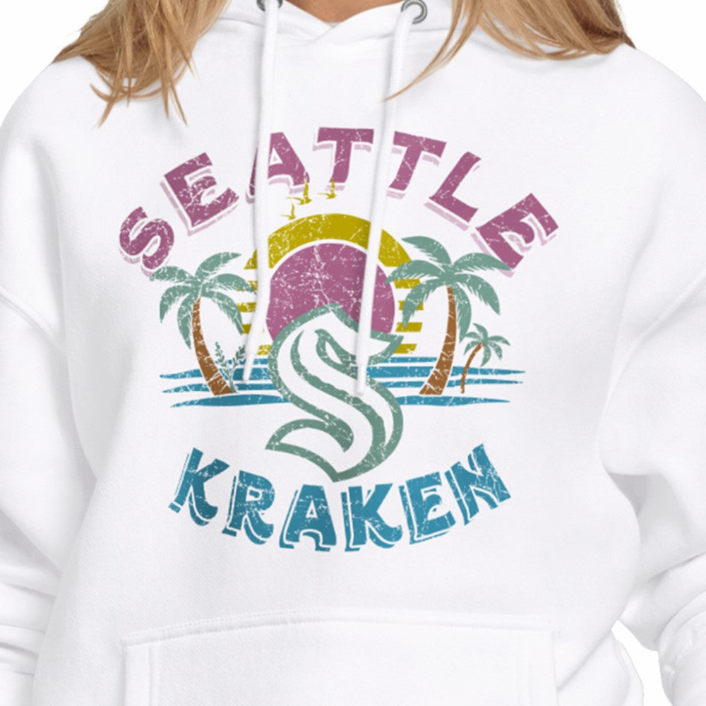 Seattle Kraken Starter Women's Tonal Beach Hoodie - White Hoodies