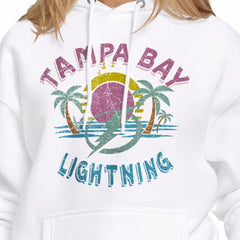 Tampa Bay Lightning Starter Women's Tonal Beach Hoodie - White Hoodies