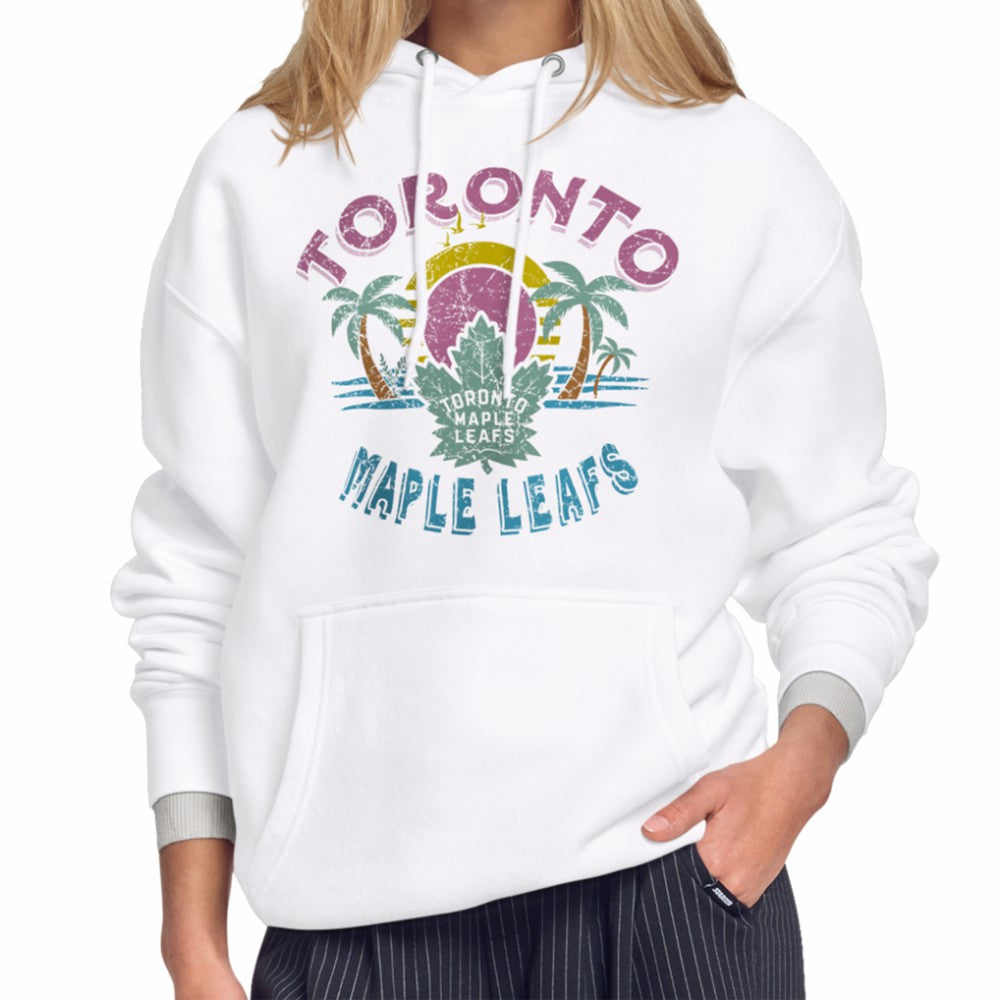 Toronto Maple Leafs Starter Women's Tonal Beach Hoodie - White Hoodies