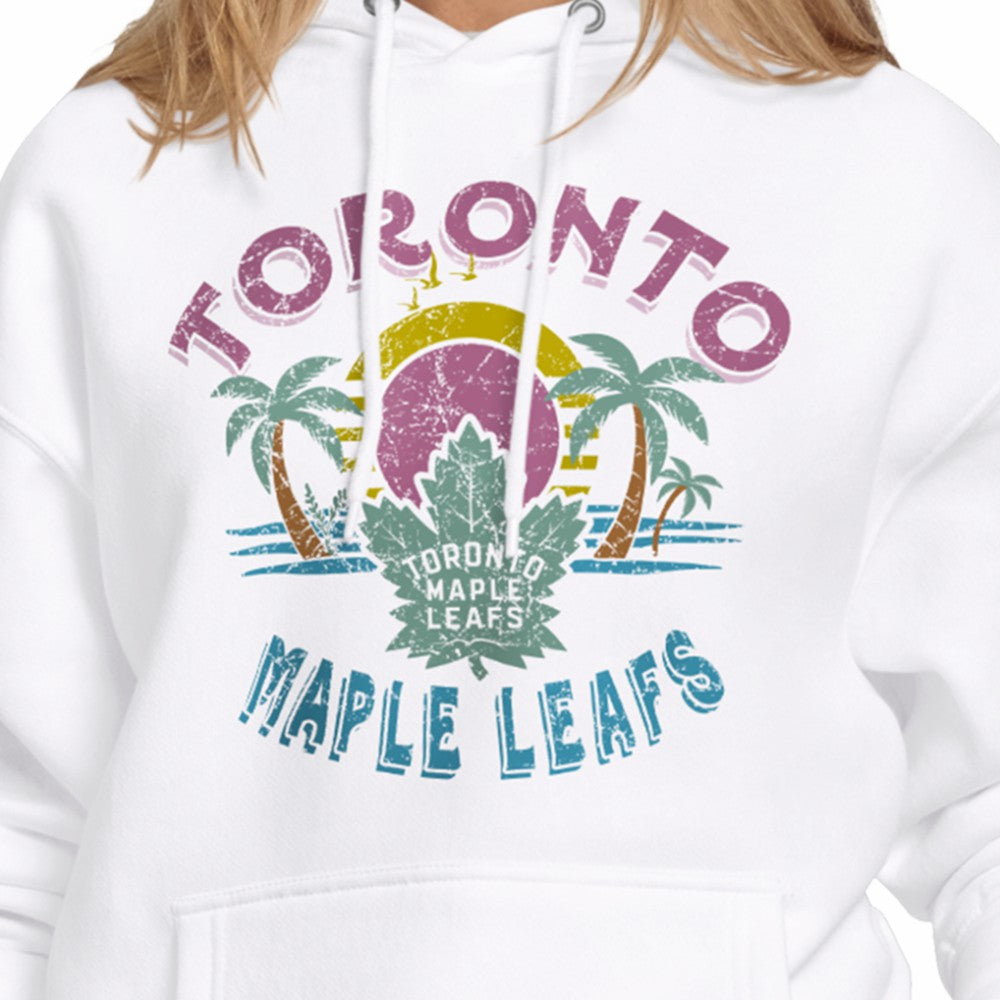 Toronto Maple Leafs Starter Women's Tonal Beach Hoodie - White Hoodies
