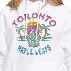 Toronto Maple Leafs Starter Women's Tonal Beach Hoodie - White Hoodies