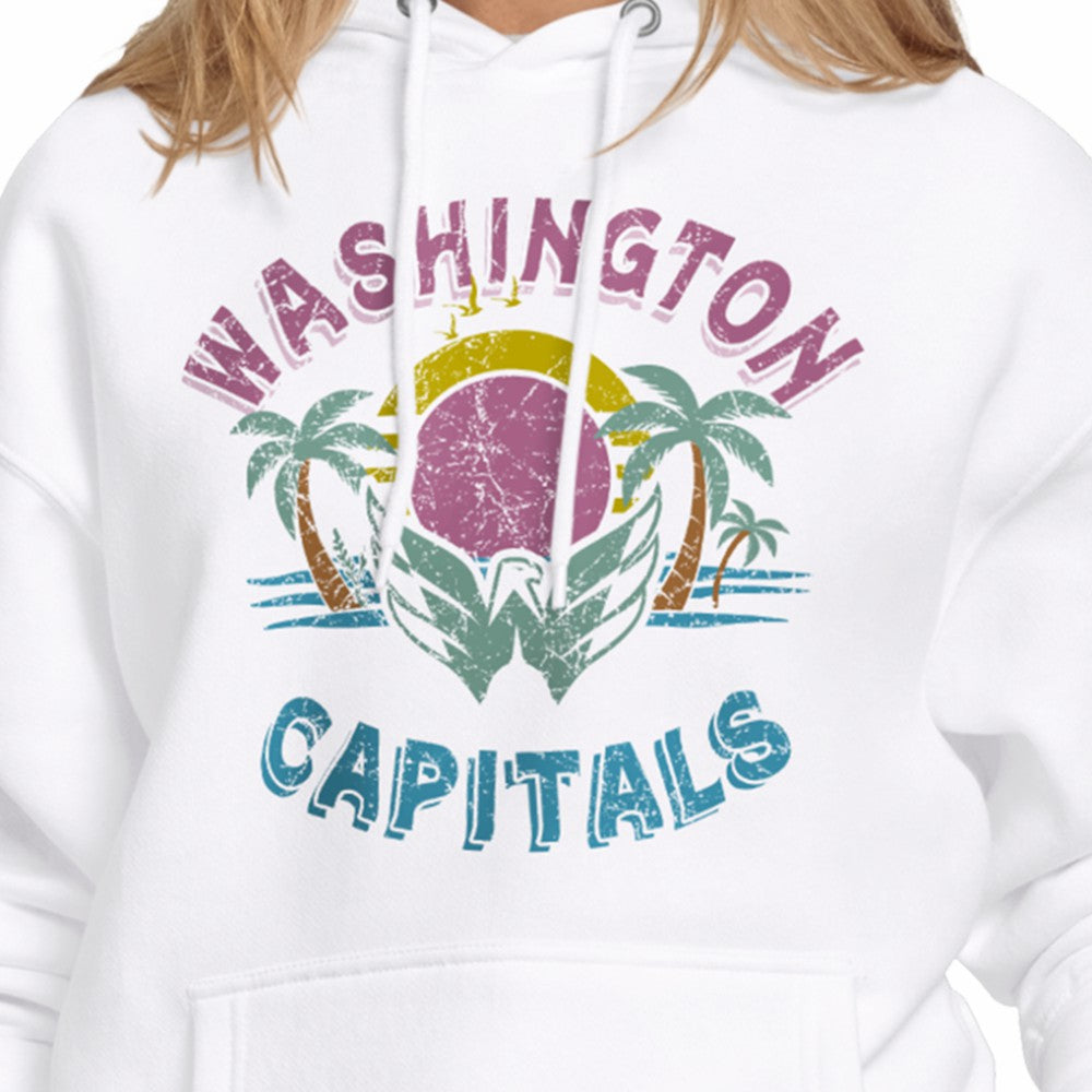 Washington Capitals Starter Women's Tonal Beach Hoodie - White Hoodies