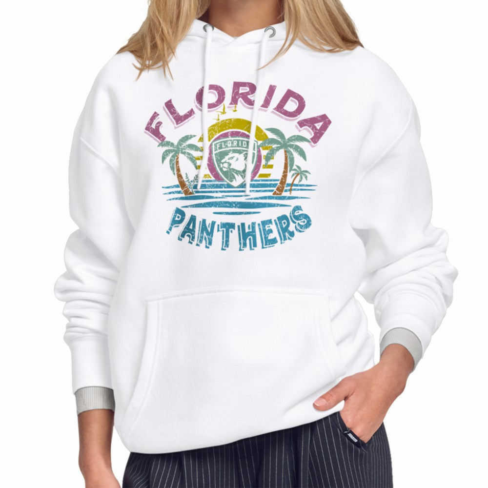 Florida Panthers Starter Women's Tonal Beach Hoodie - White Hoodies