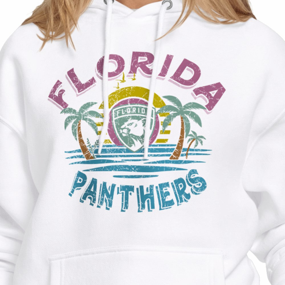 Florida Panthers Starter Women's Tonal Beach Hoodie - White Hoodies