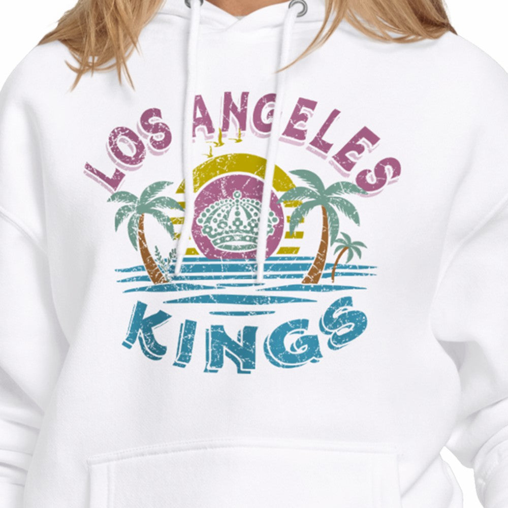 Los Angeles Kings Starter Women's Tonal Beach Hoodie - White Hoodies