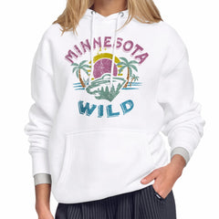 Minnesota Wild Starter Women's Tonal Beach Hoodie - White Hoodies