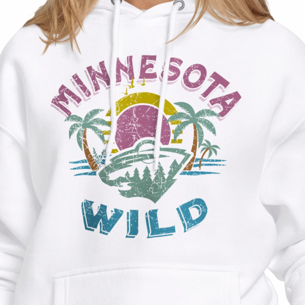 Minnesota Wild Starter Women's Tonal Beach Hoodie - White Hoodies
