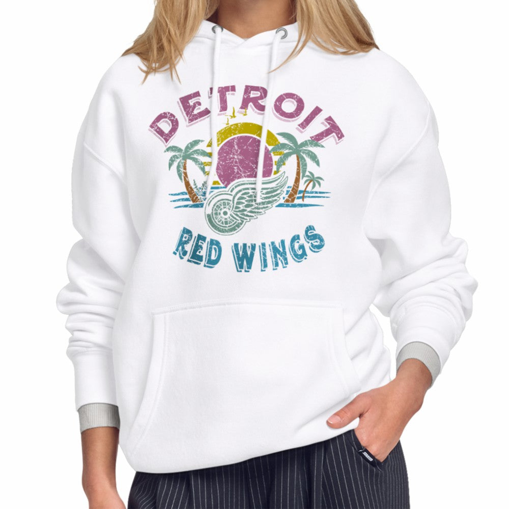 Detroit Red Wings Starter Women's Tonal Beach Hoodie - White Hoodies