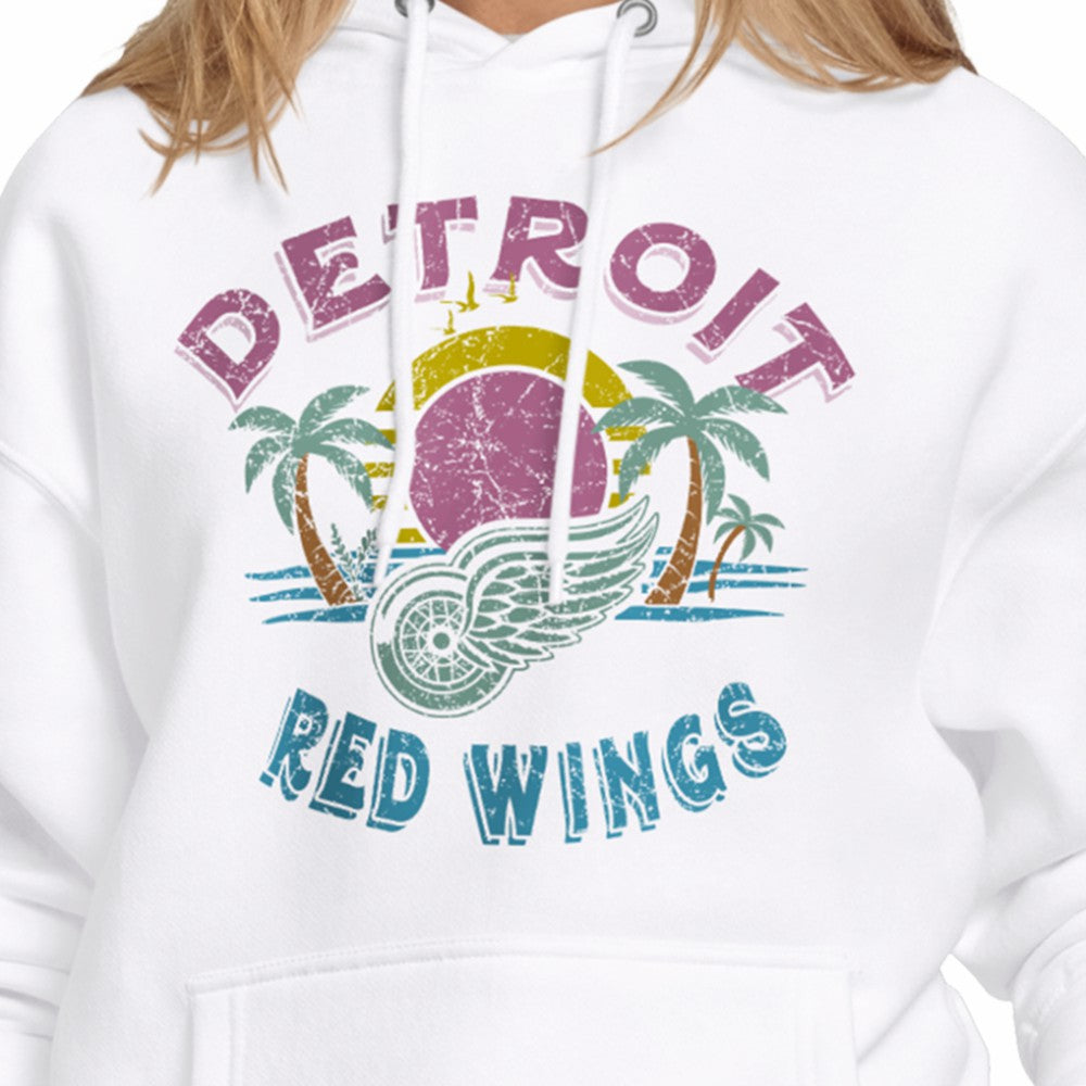 Detroit Red Wings Starter Women's Tonal Beach Hoodie - White Hoodies
