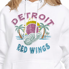 Detroit Red Wings Starter Women's Tonal Beach Hoodie - White Hoodies