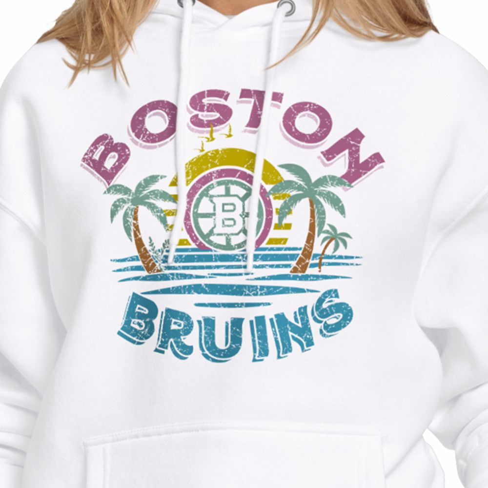 Boston Bruins Starter Women's Tonal Beach Hoodie - White Hoodies