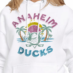 Anaheim Ducks Starter Women's Tonal Beach Hoodie - White Hoodies