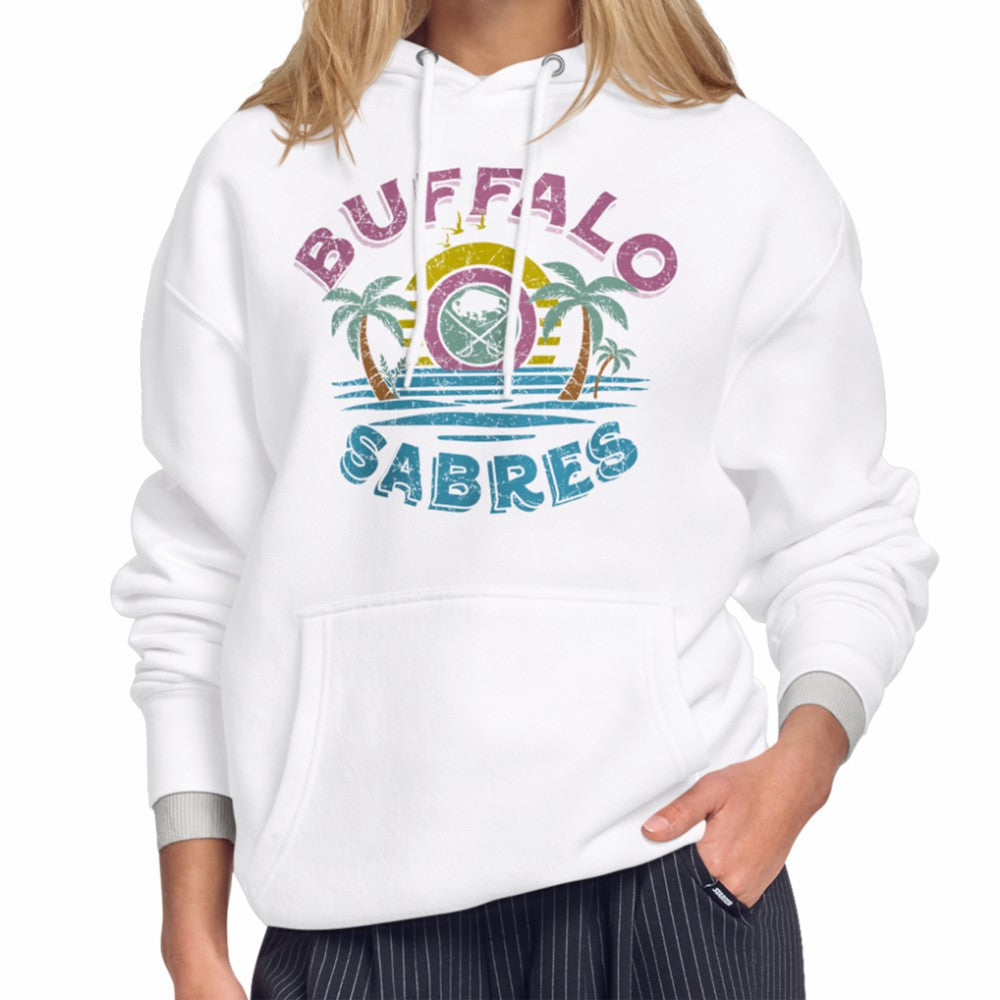 Buffalo Sabres Starter Women's Tonal Beach Hoodie - White Hoodies