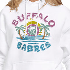 Buffalo Sabres Starter Women's Tonal Beach Hoodie - White Hoodies