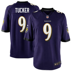 Justin Tucker Baltimore Ravens Youth Game Jersey - Purple sale