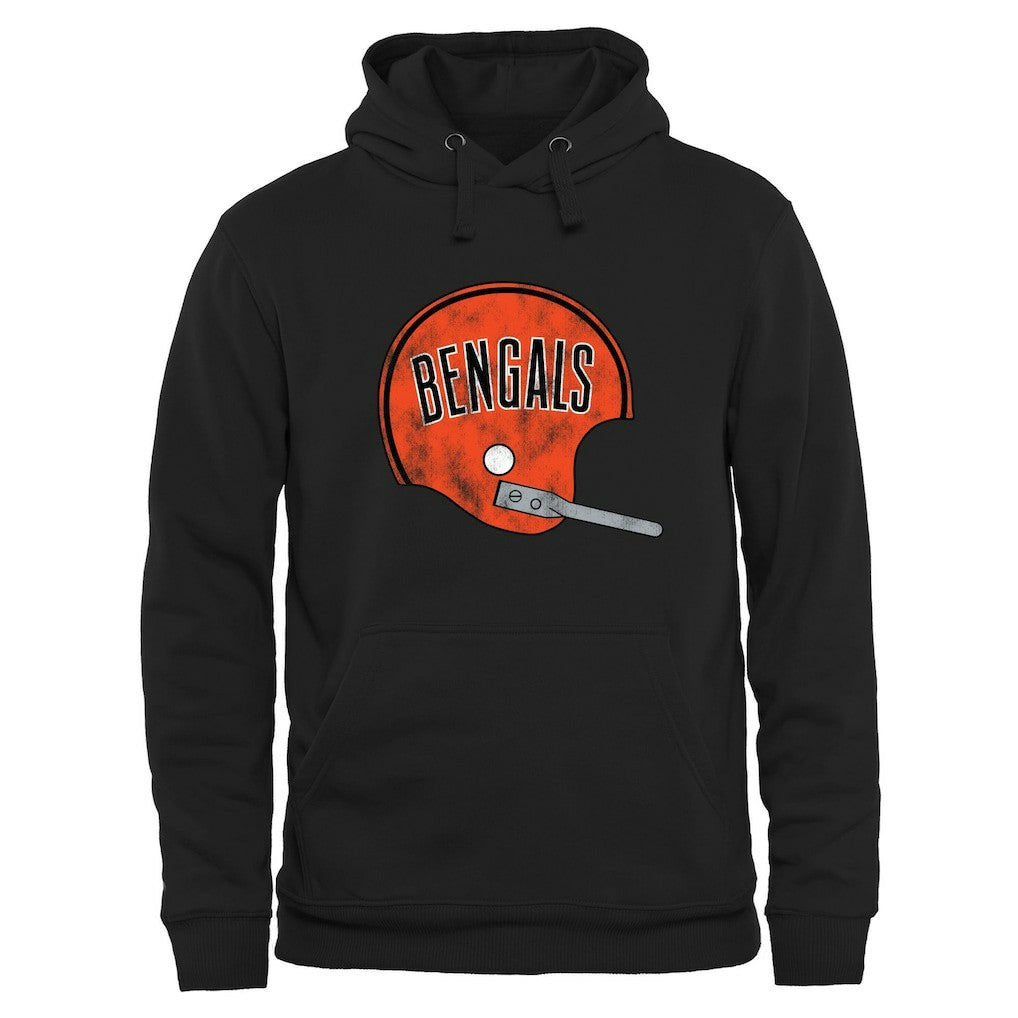 Cincinnati Bengals Throwback Logo Pullover Hoodie - Black discount