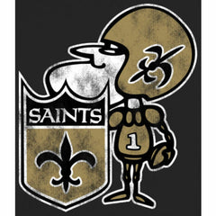 New Orleans Saints Throwback Logo Pullover Hoodie - Black on sale