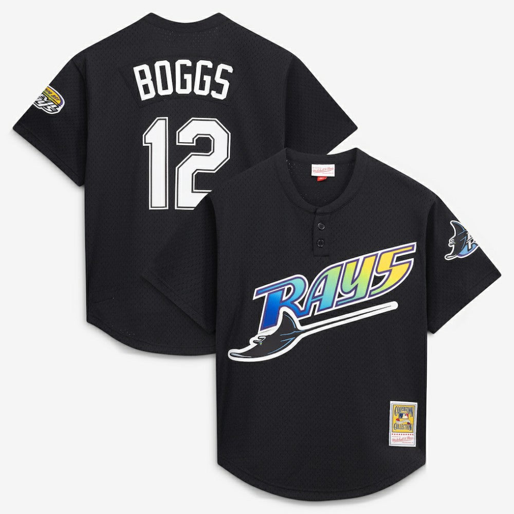 Wade Boggs Tampa Bay Rays Authentic Batting Practice Jersey Black
