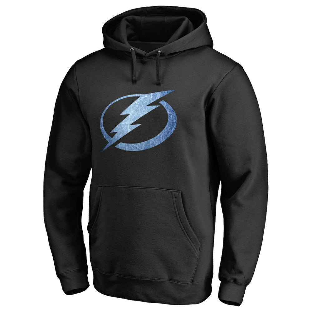 Tampa Bay Lightning Rinkside Pond Hockey Pullover Hoodie - Black Hoodies
