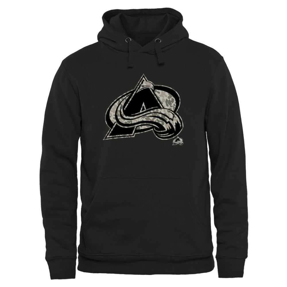 Colorado Avalanche Rink Warrior Pullover Hoodie - Black Hoodies