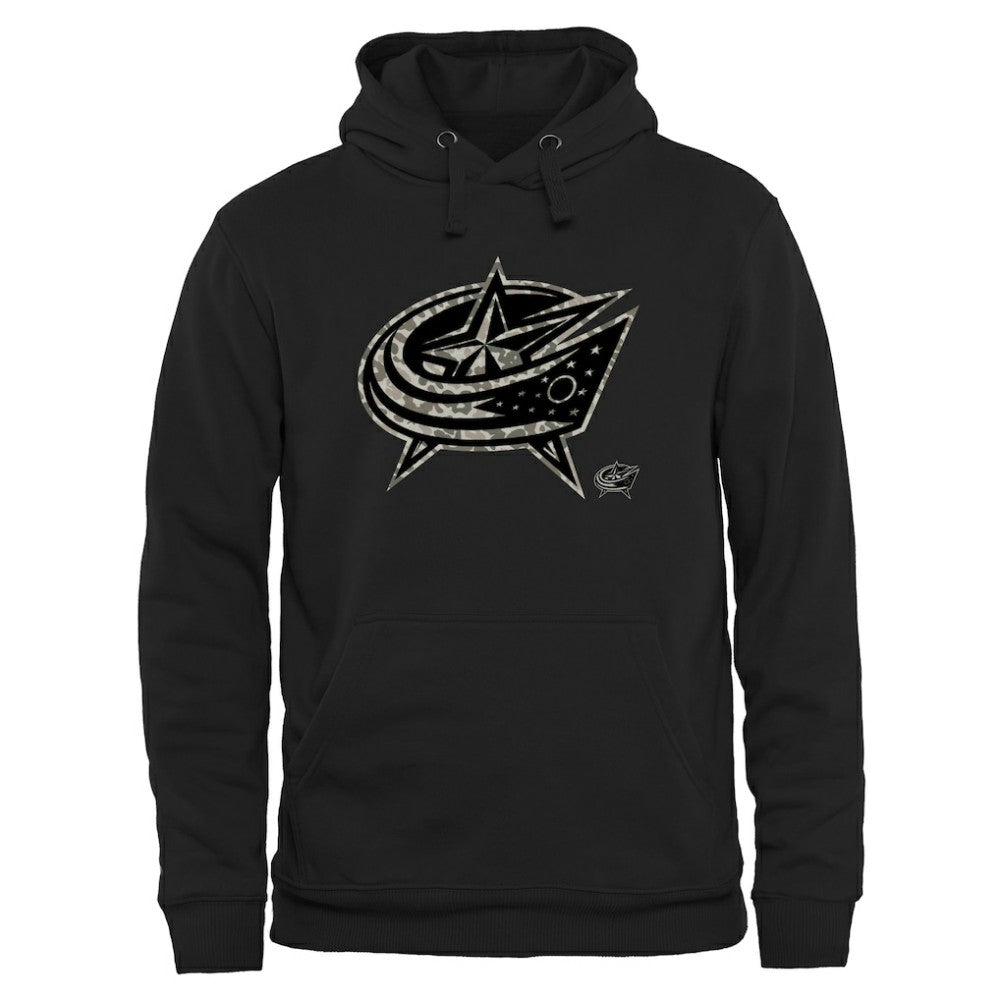 Columbus Blue Jackets Rink Warrior Pullover Hoodie - Black Hoodies