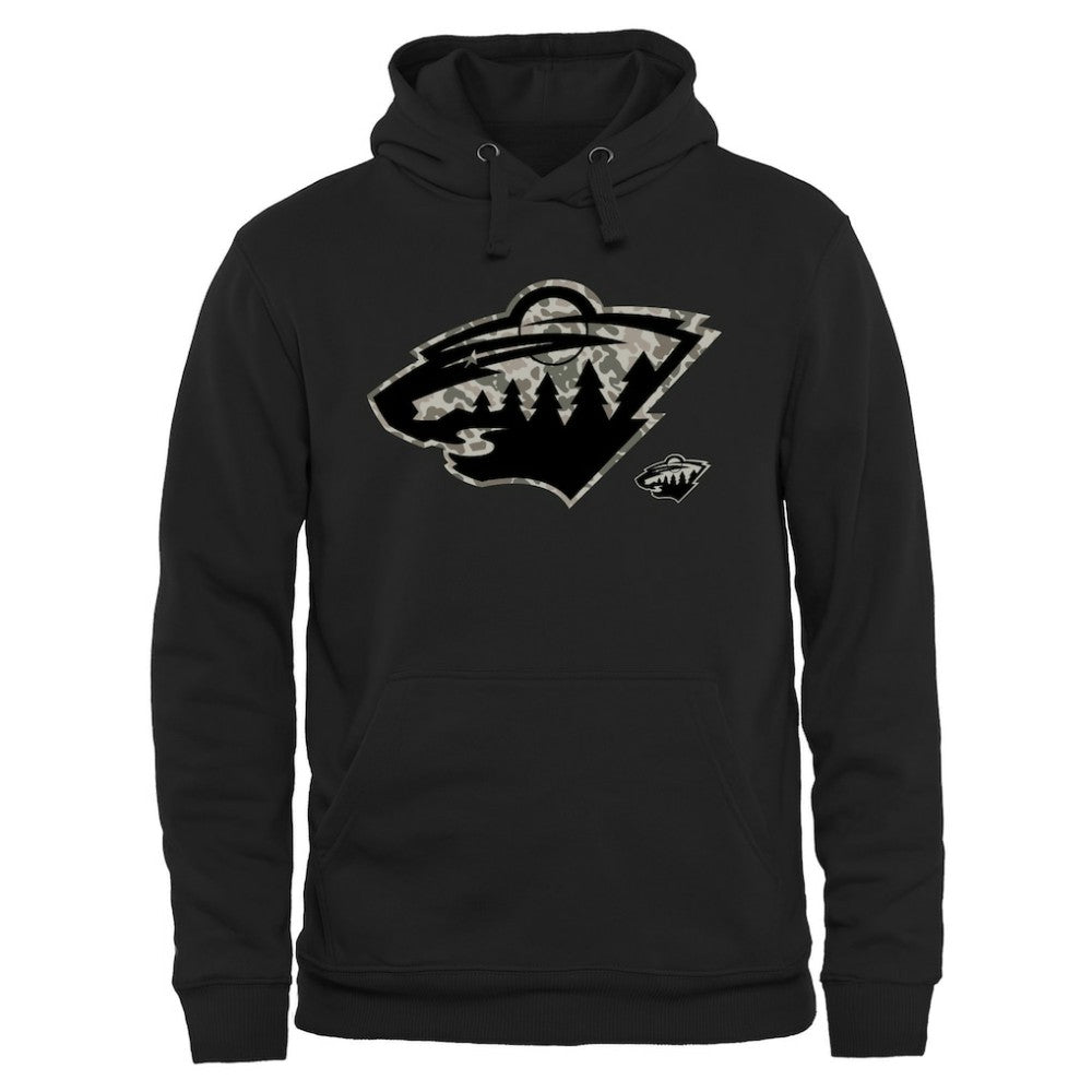 Minnesota Wild Rink Warrior Pullover Hoodie - Black Hoodies