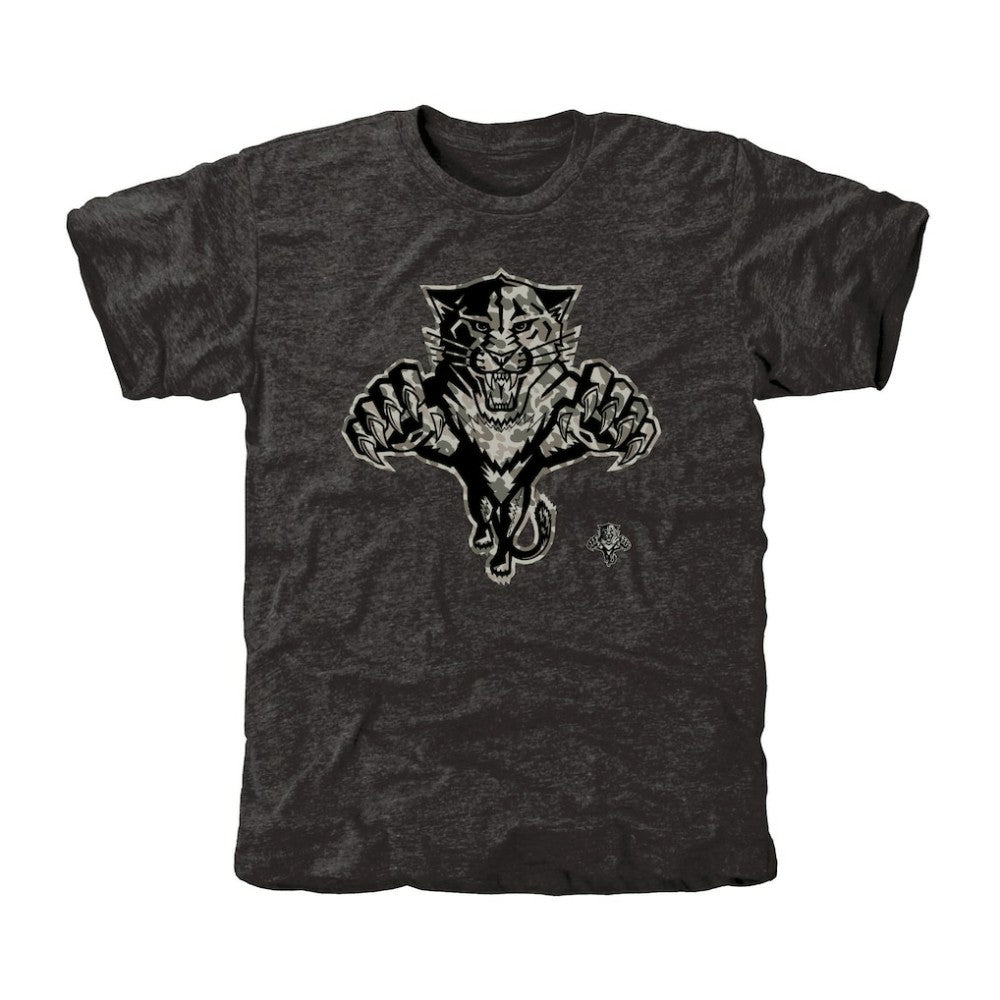 Men's Florida Panthers Black Rink Warrior Tri-Blend T-Shirt T-shirts