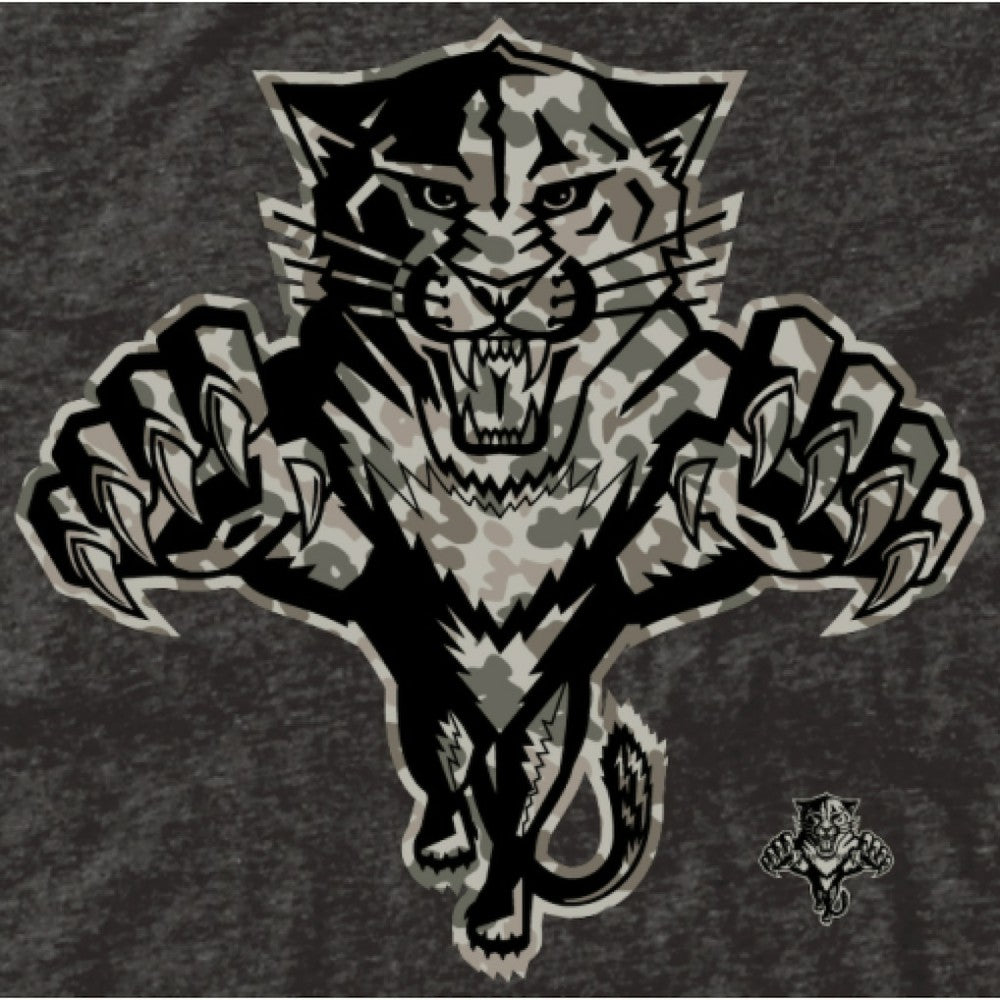 Men's Florida Panthers Black Rink Warrior Tri-Blend T-Shirt T-shirts