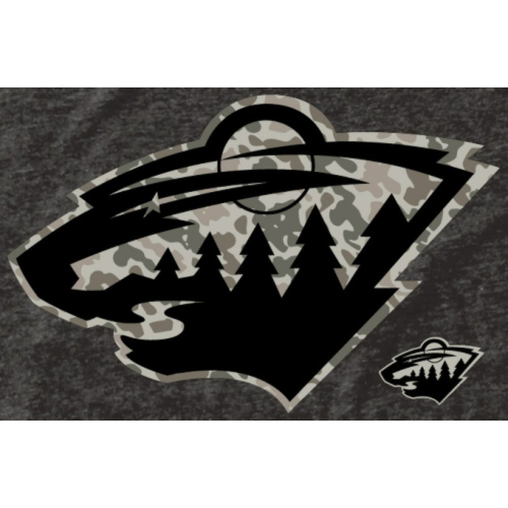 Men's Minnesota Wild Black Rink Warrior Tri-Blend T-Shirt T-shirts
