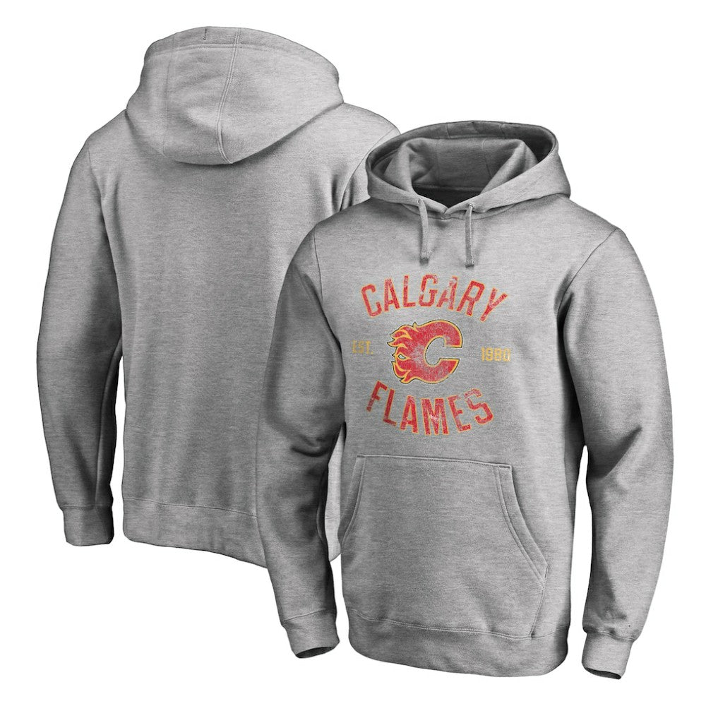 Calgary Flames Heritage Pullover Hoodie - Ash Hoodies
