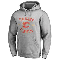 Calgary Flames Heritage Pullover Hoodie - Ash Hoodies
