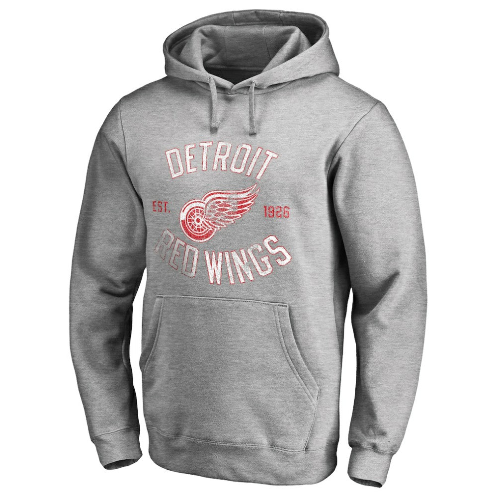 Detroit Red Wings Heritage Pullover Hoodie - Ash Hoodies