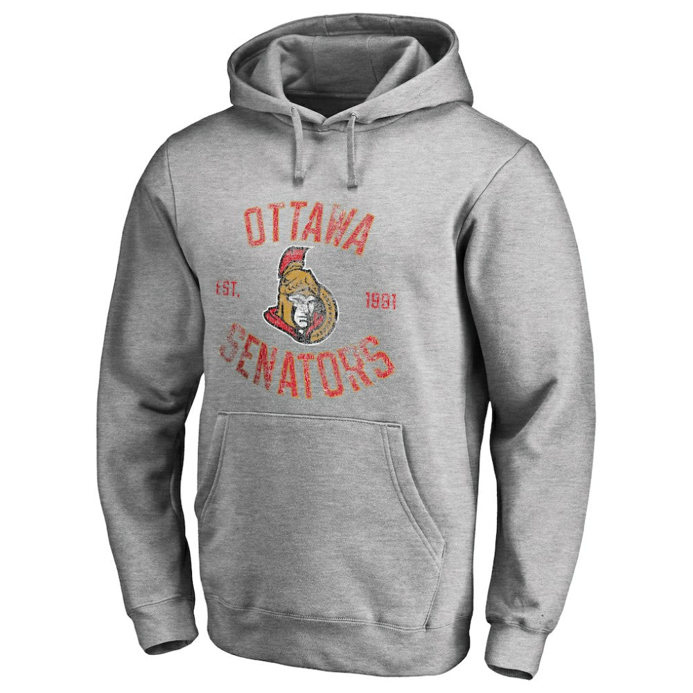 Ottawa Senators Heritage Pullover Hoodie - Ash Hoodies