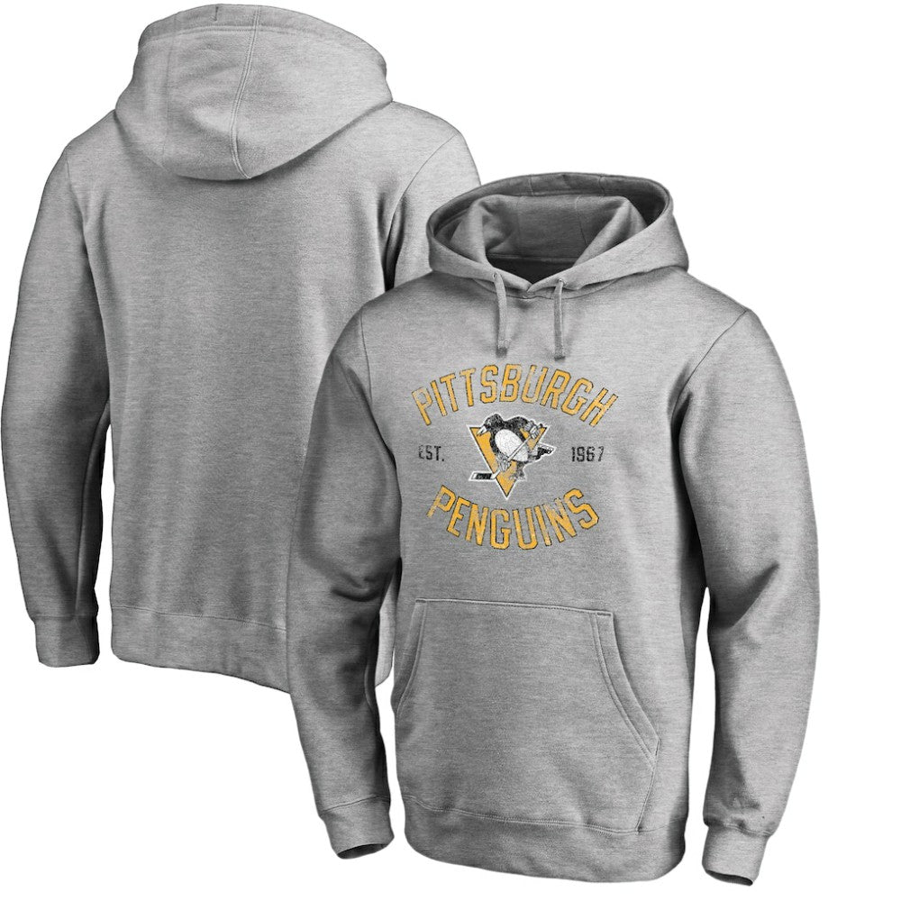 Pittsburgh Penguins Heritage Pullover Hoodie - Ash Hoodies