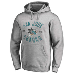 San Jose Sharks Heritage Pullover Hoodie - Ash Hoodies