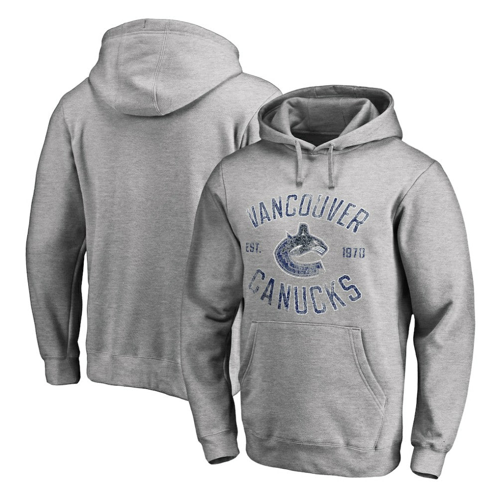 Vancouver Canucks Heritage Pullover Hoodie - Ash Hoodies