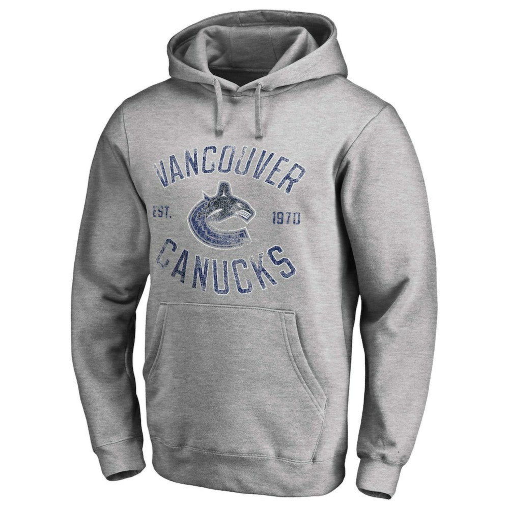 Vancouver Canucks Heritage Pullover Hoodie - Ash Hoodies