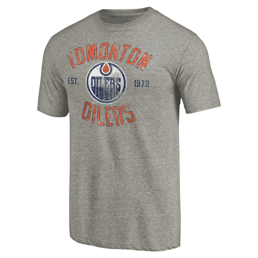 Edmonton Oilers Heritage Tri-Blend T-Shirt - Ash T-shirts
