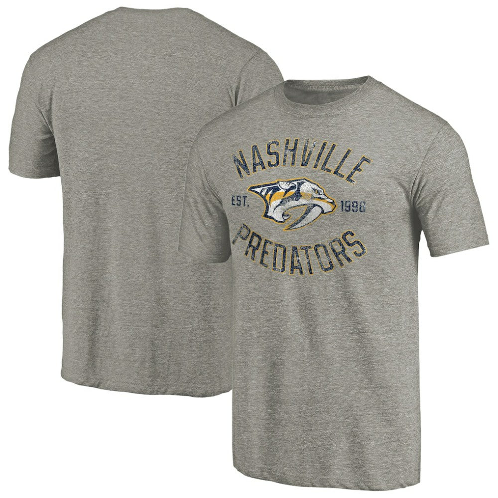 Nashville Predators Heritage Tri-Blend T-Shirt - Ash T-shirts